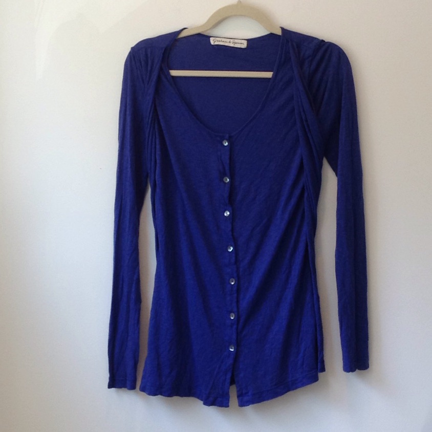 Blue Button Down Blouse.